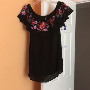 Black off-shoulder dress